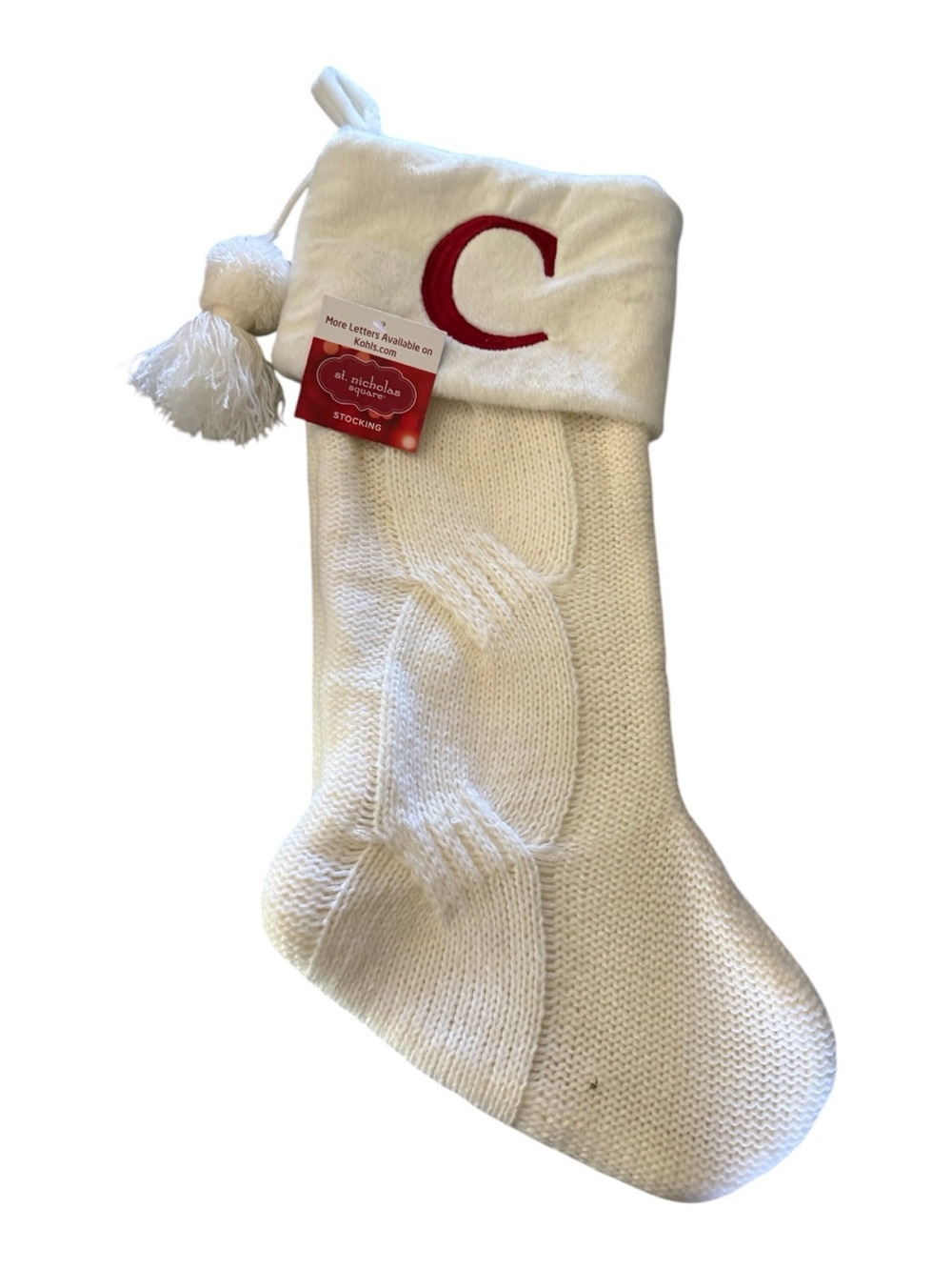 St Nicholas Square C Knit Stocking NWT
